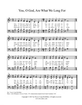 You, O God, Are What We Long For (SATB)